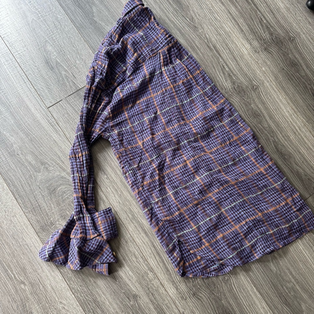 Free People Break My Stride Plaid Top View 6